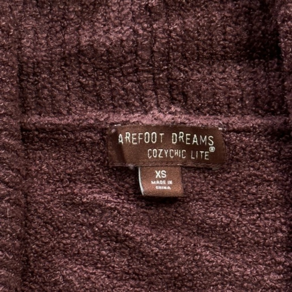 Barefoot Dreams Women's Cardigan CozyChic Lite Circle Maroon Size XS Style 423 - Picture 5 of 7
